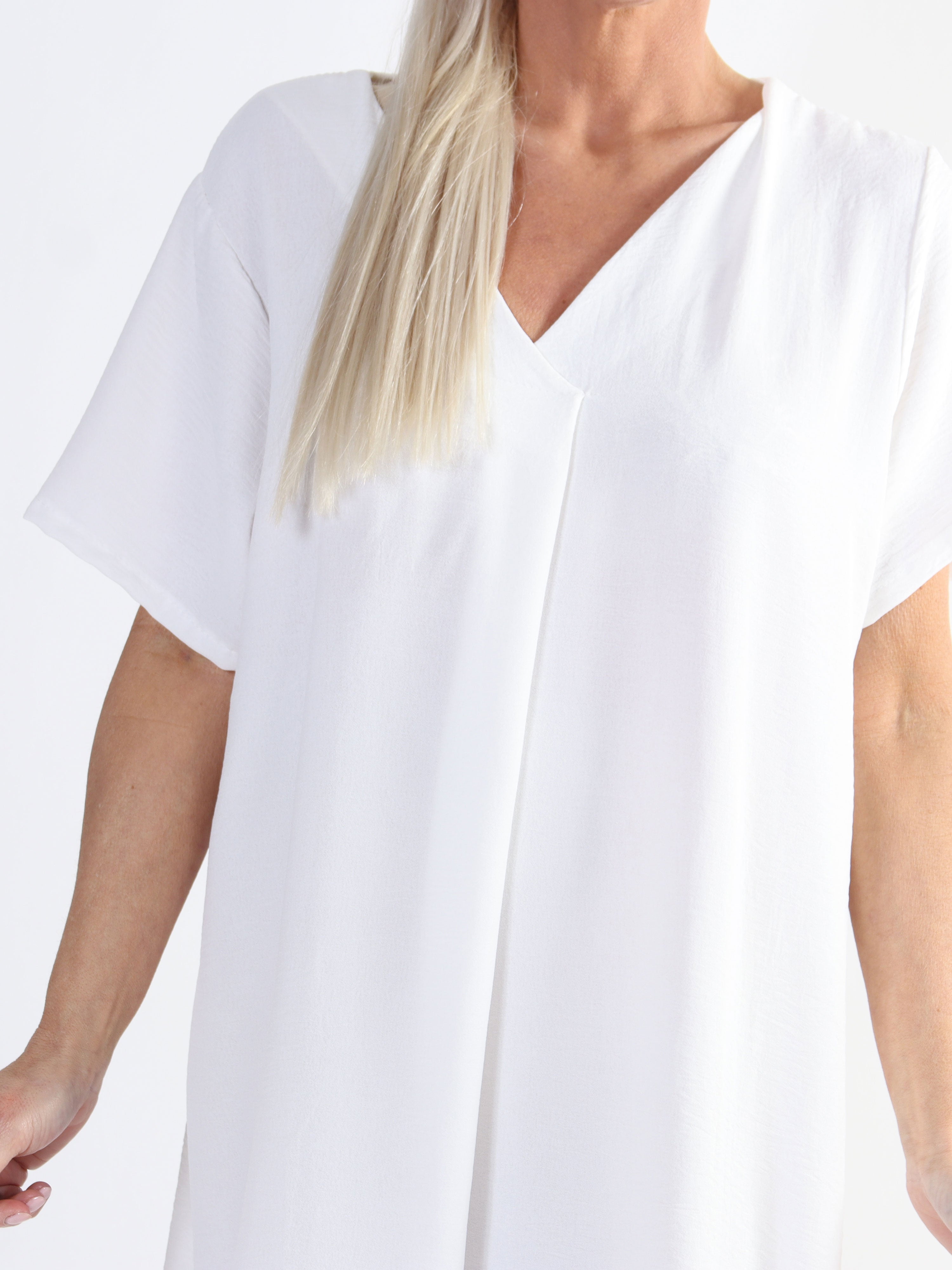 Eldina - Lätt enfärgad tunikaklänning i stora storlekar